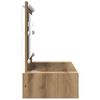 vidaXL Dressing Table Brown 39.37 x 15.75 x 27.56 in Engineered Wood