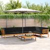 vidaXL Patio Pallet Sofa Set Set of 5 Natural wood