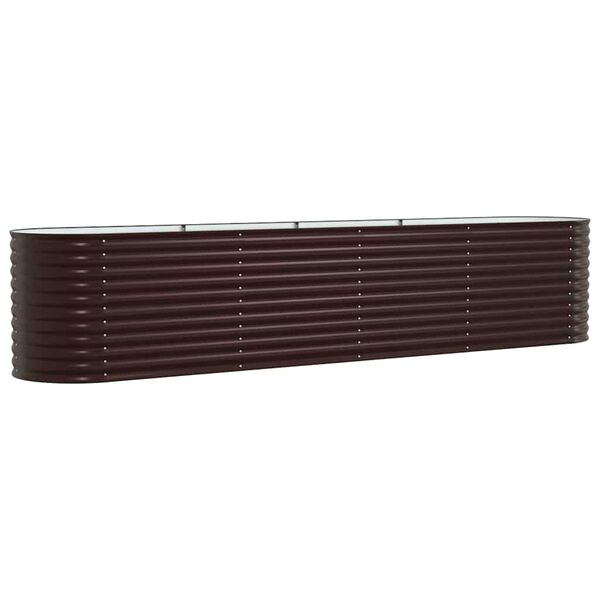 vidaXL Garden Raised Bed Brown 157.5" x 31.5" x 31.9" Steel