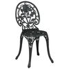 vidaXL Garden Bistro Set 3 pcs Black Aluminium