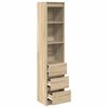 vidaXL Highboard Sonoma oak Engineered wood Tall Highboard Rectangular