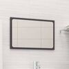 vidaXL Mirror High gloss gray Engineered wood, acrylic
