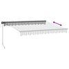 vidaXL Retractable Awning Anthracite and white