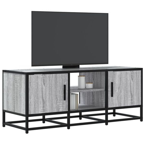 vidaXL TV Cabinet Grey Sonoma Engineered Wood 39.4 x 13.8 x 16.1 in
