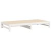 vidaXL Day Bed White Solid pine wood 2x Expandable Day Bed