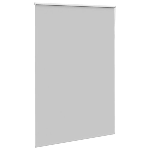 vidaXL Roller Blind Light grey 100% polyester, Aluminum top rail