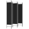vidaXL 6-Panel Room Divider Black 94.5"x86.6" Fabric