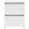 vidaXL Bedside Cabinet High gloss white Engineered wood Small