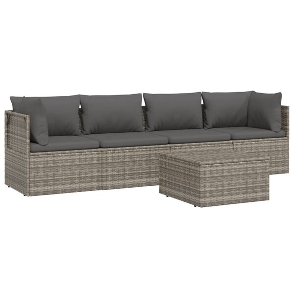 vidaXL Garden Lounge Set Grey, Dark Grey