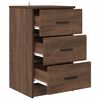 vidaXL Bedside Cabinet with Drawer Brown oak 14.96 x 14.96 x 25.98 in
