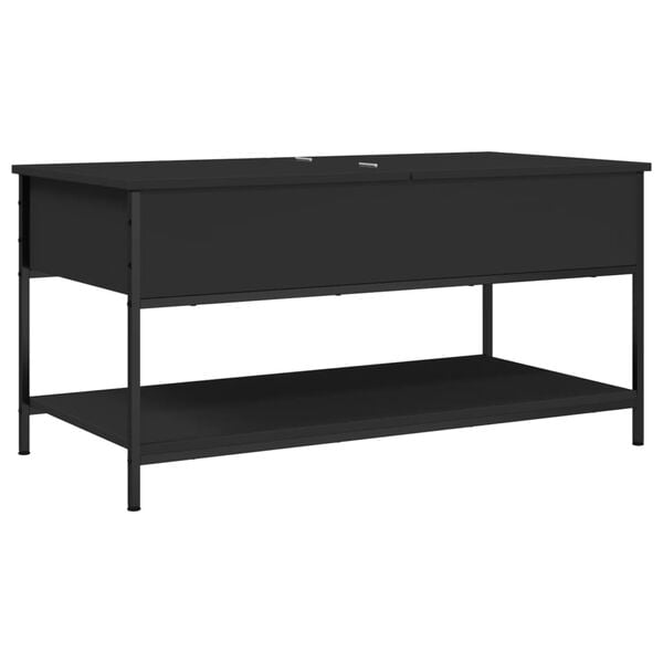 vidaXL Coffee Table Black Engineered wood, metal Medium Coffee Table