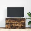 vidaXL TV Cabinet Smoked oak Engineered wood 39.4 in x 13.8 in x 21.3 in
