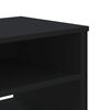 vidaXL TV Cabinet Black Engineered wood, Metal Medium TV Cabinet