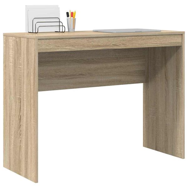 vidaXL Desk Sonoma Oak 39.37 x 15.75 x 29.92 in