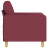 vidaXL Sofa Chair Wine Red 100% Polyester Fabric, Foam, Metal, Textilene