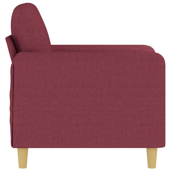 vidaXL Sofa Chair Wine Red 100% Polyester Fabric, Foam, Metal, Textilene