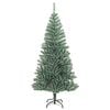 vidaXL Artificial Christmas Tree Green and white PET, metal Medium