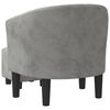 vidaXL Tub Chair Light Grey Velvet (100% polyester), pinewood, plywood