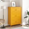 vidaXL Highboard Mustard yellow Steel Large Highboard Rectangular