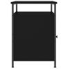 vidaXL Bedside Cabinet Black Engineered wood, Iron Adjustable Feet