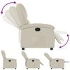 vidaXL Electric Recliner Chair Cream Faux Leather
