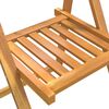 vidaXL Garden Chair Set of 4 Natural Wood Solid Acacia Wood Standard