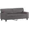 vidaXL 2-Seater Sofa Grey Faux Leather, Metal, Foam 55.1 in seat width