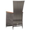 vidaXL Outdoor Chair Set of 2 Grey PE rattan Medium