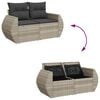 vidaXL Garden Sofa Set Light grey, Dark grey
