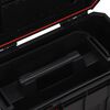 vidaXL Tool Box Black and Red 17.7x11.0x10.4"
