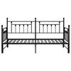 vidaXL Daybed Frame with Headboard Black Twin Steel