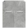 vidaXL Bathroom Furniture Set Concrete Grey Engineered Wood, Glass
