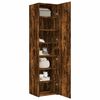 vidaXL Highboard Smoked Oak 17.7"x16.7"x72.8" Engineered Wood