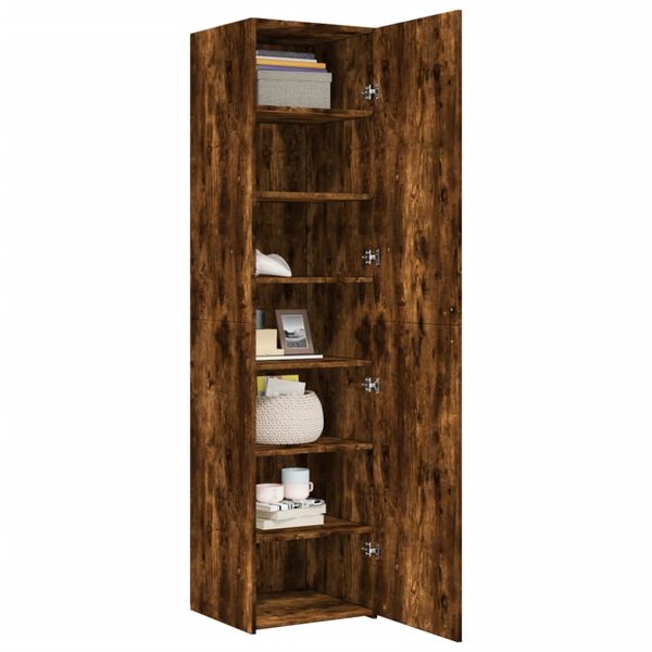 vidaXL Highboard Smoked Oak 17.7"x16.7"x72.8" Engineered Wood