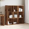 vidaXL Book Cabinet Old Wood Engineered Wood Medium Stylish Book Storage