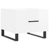 vidaXL Coffee Table Set of 2 High Gloss White Engineered Wood & Iron