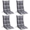 vidaXL Highback Chair Cushion Set of 4 Water-resistant materials