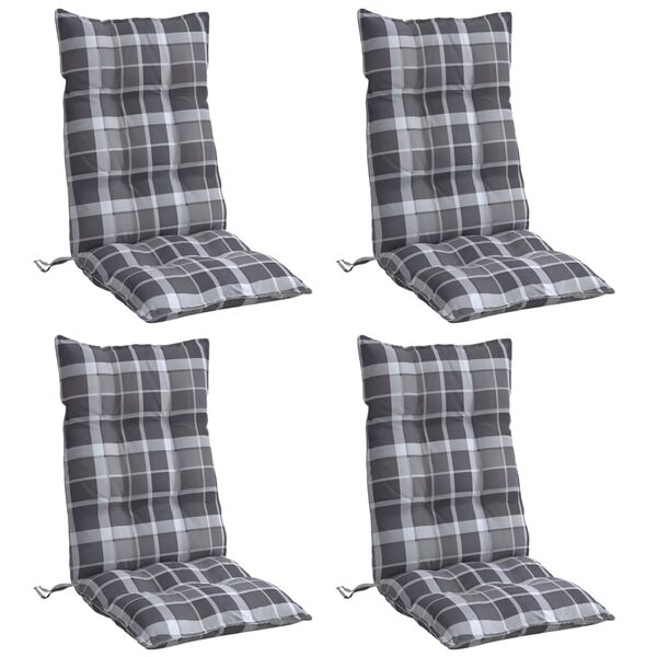 vidaXL Highback Chair Cushion Set of 4 Water-resistant materials