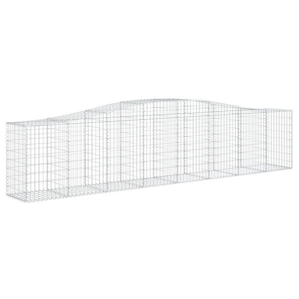 vidaXL Gabion Basket Set of 9 Silver Galvanized iron