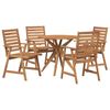 vidaXL Garden Dining Set Natural Acacia Solid Acacia wood Medium