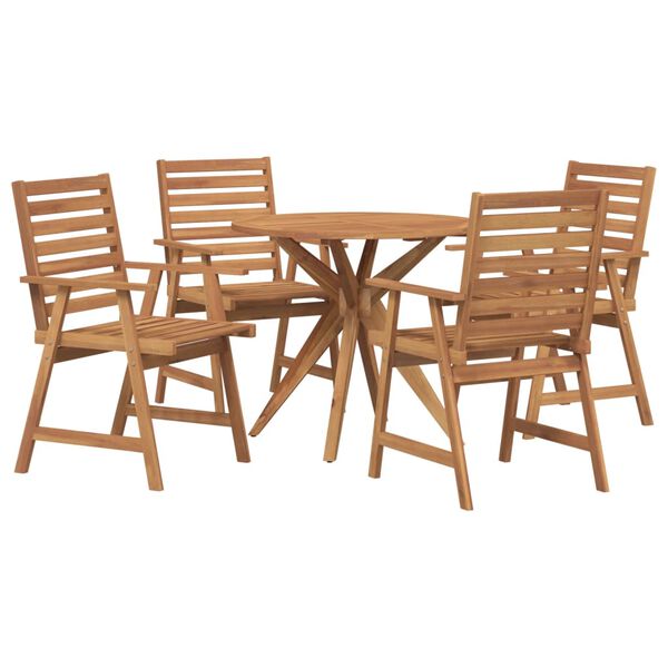 vidaXL Garden Dining Set Natural Acacia Solid Acacia wood Medium