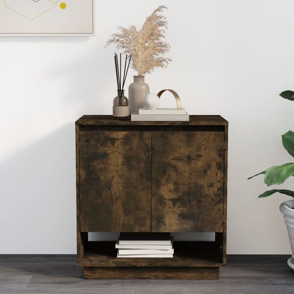 vidaXL Sideboard Smoked oak Engineered wood Medium Buffet Sideboard