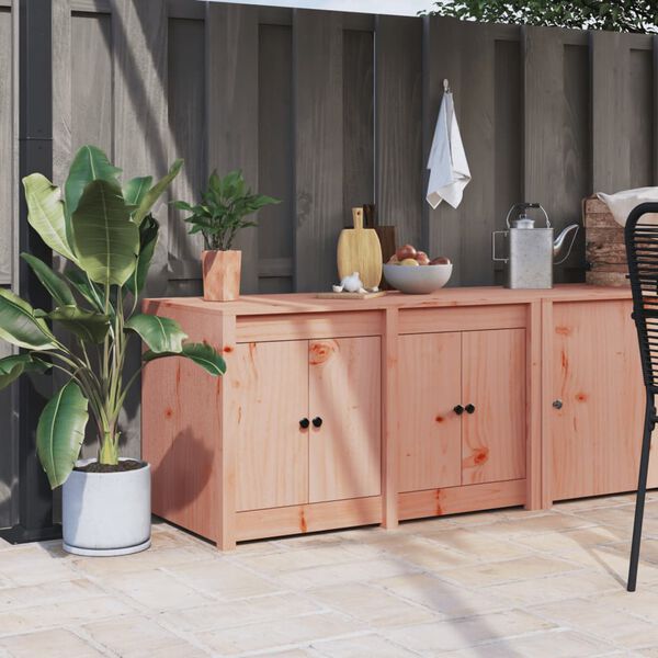 vidaXL Outdoor Kitchen Cabinet Natural wood Solid Douglas Fir wood Medium