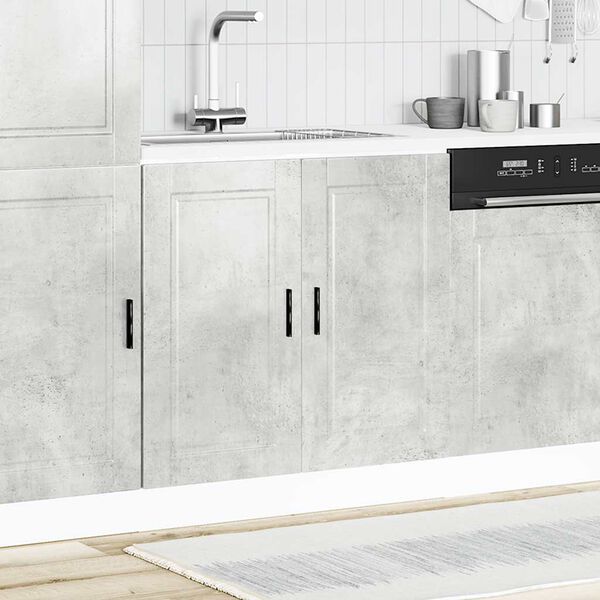 vidaXL Sink Base Cabinet Concrete grey Engineered wood Medium