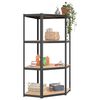 vidaXL 4-Layer Shelves 3 pcs Anthracite Steel&Engineered Wood