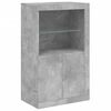 vidaXL Sideboard Concrete grey Engineered wood, glass Large Sideboard