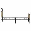 vidaXL Bed Frame Sonoma oak Steel, Engineered wood Single Bed Frame