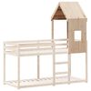vidaXL Kids'Bed Roof Natural Wood Solid Pine Wood Small