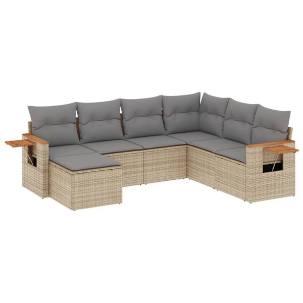 vidaXL Garden Sofa Set Beige