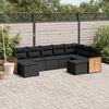 vidaXL Garden Sofa Set Black